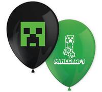Minecraft Balloons for Children's Birthday and Theme Party, 85 cm Circumference, Disney Balloons, Theme Party Decoration, Pack of 8