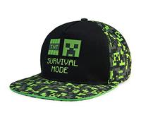 Minecraft Baseball Cap Boys Sun Hat Lightweight Adjustable Strap Snapback Creeper Kids Holiday Accessories Gamer Gifts (Black/Green)
