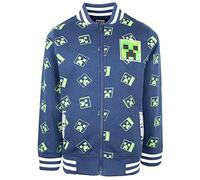 Minecraft Baseball Zipped Bomber Jacket for Kids Clothing - Aged 5-12 | Baseball Zipped Bomber Jacket Jacket for Kids - Minecraft Gift