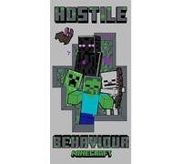 Minecraft Beach Towel | Large 70x140 cm Soft & Absorbent 100% Cotton | Kids’ Bath, Pool & Beach Towel | Creeper, Enderman & Skeleton Design | Lightweight, Quick-Drying & Machine Washable