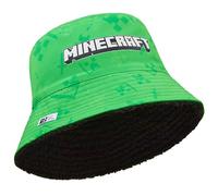 Minecraft Beanie Hat or Winter Accessories Set | 3 Pcs with Scarf & Gloves | 2 Pcs with Gloves | or 1 Pcs Beanie or Bucket Hat (Green Bucket Hat, 6-14 Years)