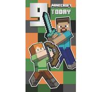 MINECRAFT BIRTHDAY CARD AGE 9 HAPPY 9TH BIRTHDAY CARD
