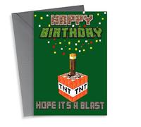 Minecraft birthday card- Hope its a blast