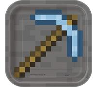 Minecraft Birthday Party Pickaxe Party Small Cake Plates 8 Pack