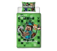 Minecraft Block Check Single Duvet Cover and Pillowcase Set