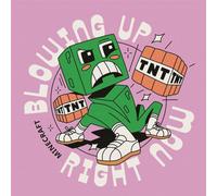 Minecraft Blowing Up Right Now Canvas Print Green/white/orange (One Size)