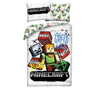 Minecraft Boom Single Bedding Set Reversible 100% Cotton EU Size Kids Boys Fans
