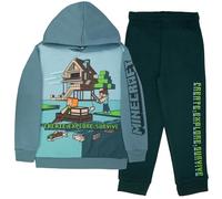 Minecraft Boys 2 Piece Fleece Sweatshirt and Pants Jumper Hoodie and Joggers Set for Kids