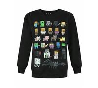 Minecraft Boys Black Character Placement Print Sweatshirt [dis] - 7-8 Years