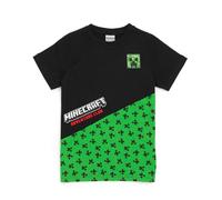 Minecraft Boys Black Creeper Short Sleeved T-Shirt - 9-10 Years
