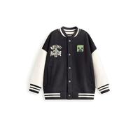 Minecraft Boys Black Creeper Varsity Jacket - 13-14 Years