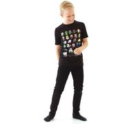 Minecraft Boys Black Sprites Short Sleeved T-Shirt - 14-15 Years