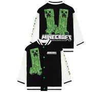 Minecraft Boys Bomber Jacket, Creeper Boys Jacket, Cotton Baseball Jackets For Kids, Black 8-9 Years