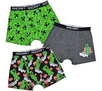 Minecraft Boys Boxers Shorts Trunks Character Gamer Underwear Boxers 3 Pack, 9-10 Years Multicoloured