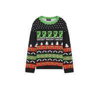 Minecraft Boy's Christmas Jumper in Black | Size: 9-10 Years Minecraft Black 9-10 Years