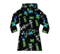 Minecraft Boys Creeper Dressing Gown Black 5-6 Years