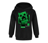 Minecraft Boys Creeper Inside Hoodie - Black/Green - Black/Green - 9-10 Years