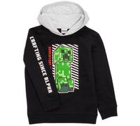 Minecraft Boy's Creeper Placement Print Kids Black Hoodie | Size: 11-12 Years Minecraft Black 11-12 Years
