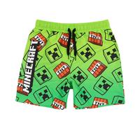 Minecraft Boys Creeper Swim Shorts - Green/Black - Green/Black - 11-12 years