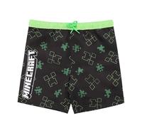 Minecraft Boys' Creeper Swimming Shorts, green-black, 128