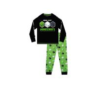 Minecraft Boy's Gaming Long Sleeve Pyjamas in Black | Size: 5-6 Years Minecraft Black 5-6 Years