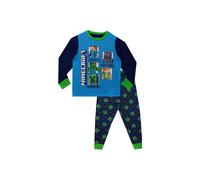 Minecraft Boy's Gaming Long Sleeve Pyjamas in Blue | Size: 6-7 Years Minecraft Blue 6-7 Years