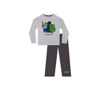 Minecraft Boy's Gaming Long Sleeve Pyjamas in Grey | Size: 9-10 Years Minecraft Grey 9-10 Years