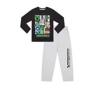 Minecraft Boys Girls Long Gaming Kids Pyjama Set (14-15 Years) Black