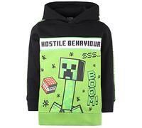 Minecraft Boys Green/Black Creeper Hoodie - 100% Cotton - 9-10 Years