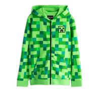 Minecraft Boys Green Creeper Placement Print Hoodie - 9-10 Years