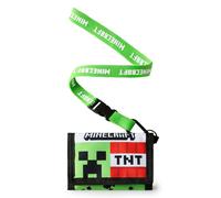 Minecraft Boys Green Creeper & TNT Strap Wallet (One Size)