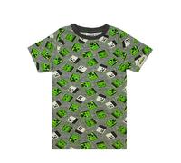 Minecraft Boys Green Creeper & Zombie All-Over Print Short Sleeved T-Shirt - 5-6 Years