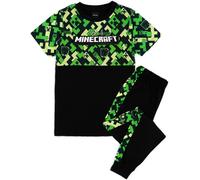 Minecraft Boys Green Short Sleeve Long Leg Pyjama Set - 7-8 Years