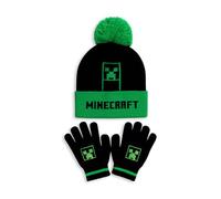 Minecraft Boys Hat and Gloves Set, Winter Set for Boys, Gaming Merchandise