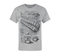 Minecraft Boy's Kids Short Sleeved T-Shirt (Grey) in Grey | Size: 5-6 Years Minecraft Grey 5-6 Years