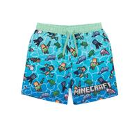 Minecraft Boy's Kids Swim Shorts (Blue) in Blue | Size: 10-11 Years Minecraft Blue 10-11 Years