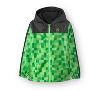 Minecraft Boy's Long Sleeve Zip Jacket (Kids Green) in Green | Size: 13-14 Years Minecraft Green 13-14 Years