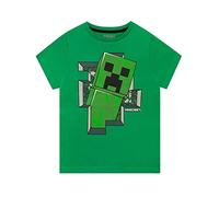 Minecraft Boys Minecraft T-Shirt Age , Green, 10-11 Years