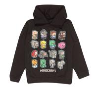 Minecraft Boy's Mini Mobs Pullover Hoodie in Black | Size: 5-6 Years Minecraft Black 5-6 Years