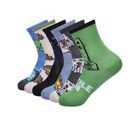 Minecraft Boy's Multi-Pack Socks, Green (6 Pack), 6-8