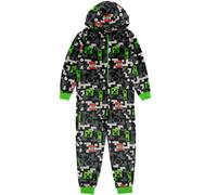 Minecraft Boys Multicoloured Creeper & Tnt All-Over Print Onesie - 5-6 Years