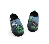 Minecraft Boys Multicoloured Grafitti Slip On Loafer Slippers - 1 UK Child