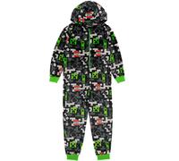 Minecraft Boy's Onesie | Boys Multicoloured | Official Merch in Green | Size: 9-10 Years Minecraft Green 9-10 Years