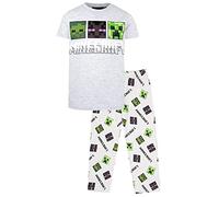 Minecraft - Boys Pyjamas - Short Sleeve Pyjama Set - Boys Pjs Creeper, Enderman and Zombie Clothes Birthday Boy Gifts