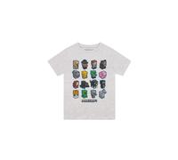 Minecraft Boy's Short Sleeve T-Shirt in Grey | Size: 9-10 Years Minecraft Grey 9-10 Years