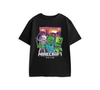 Minecraft Boy's Short Sleeved T-Shirt | Black | Official Merch | Size: 9-10 Years Minecraft Black 9-10 Years