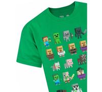 Minecraft Boy's Short Sleeved T-Shirt (Boys Green) in Green | Size: 13-14 Years Minecraft Green 13-14 Years
