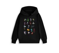 Minecraft Boy's sprites Hoodie | Boys Black | Officially Licensed Merch | Size: 13-14 Years Minecraft Black 13-14 Years