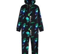 Minecraft Boy's Super Soft Sherpa Fleece Onesie | Size: 9-10 Years Minecraft Multicolor 9-10 Years