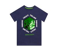 Minecraft Boys T-Shirt Creeper Blue 4-5 Years